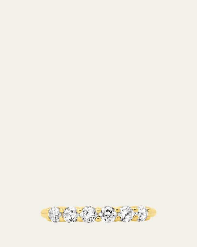 18K Yellow Gold 4 Prong Ring with Diamonds